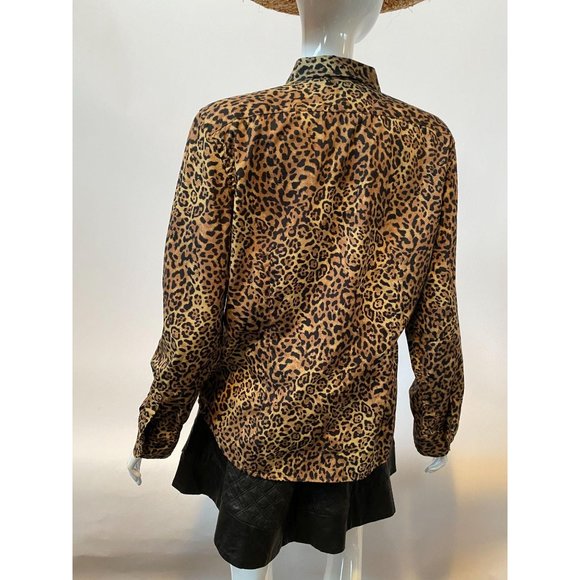 Chaps Classics Leopard Shirt sz Lg - Picture 5 of 13